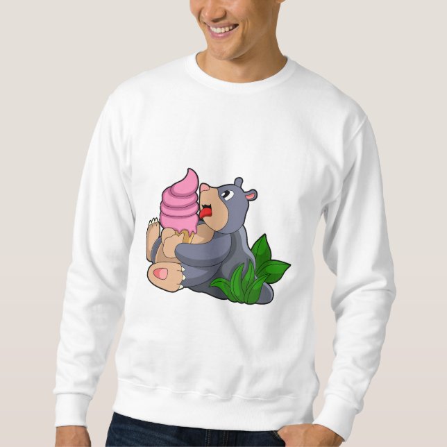 Sweatshirt Crème glacée Mole avec gaufre (Devant)