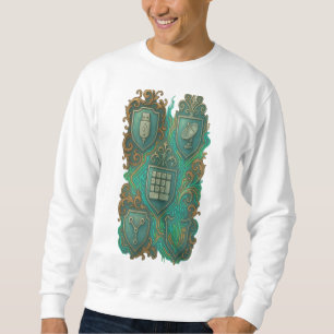 Sweatshirt Crête numérique - Pourcentage technologique Vintag