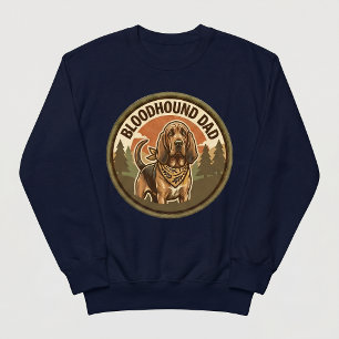 Sweatshirt Crewneck Bloodhound Papa   Cadeau pour Papa Hound 