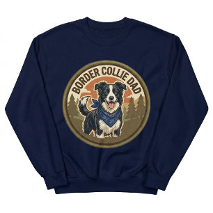 Sweatshirt Crewneck Border Collie Papa Cadeau pour papa de