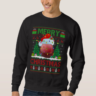 Sweatshirt Cricket Sports Arbre de Noël Père Noël Laid Cric