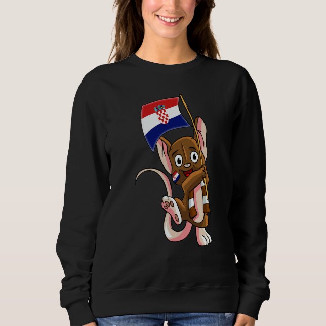 Sweatshirt Croatia Fan Mouse (Devant)