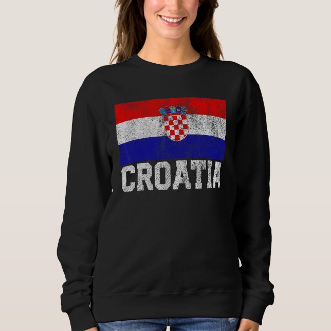 Sweatshirt Croatie Drapeau Fierté Racines Pays Famille N (Devant)