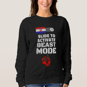 Sweatshirt Croatie Gants de boxe Combats Hommes Femmes Enfant