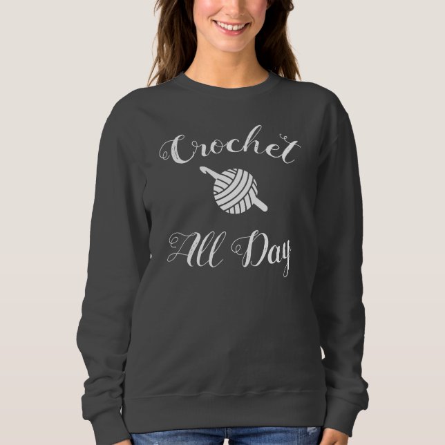 Sweatshirt Crochet ・ Fil de jour + Artisanat (Devant)