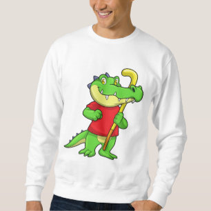 Sweatshirt Crocodile à Field hockey avec bâton