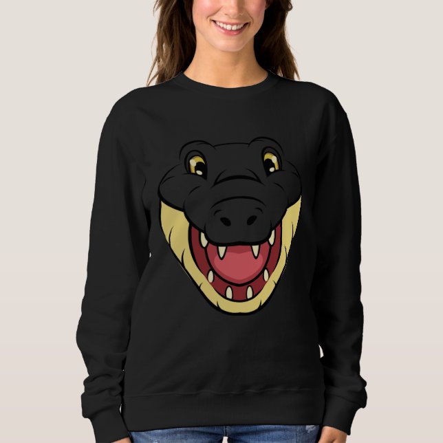 Sweatshirt Crocodile Alligator Face Reptiles Zoo Animal Herpe (Devant)