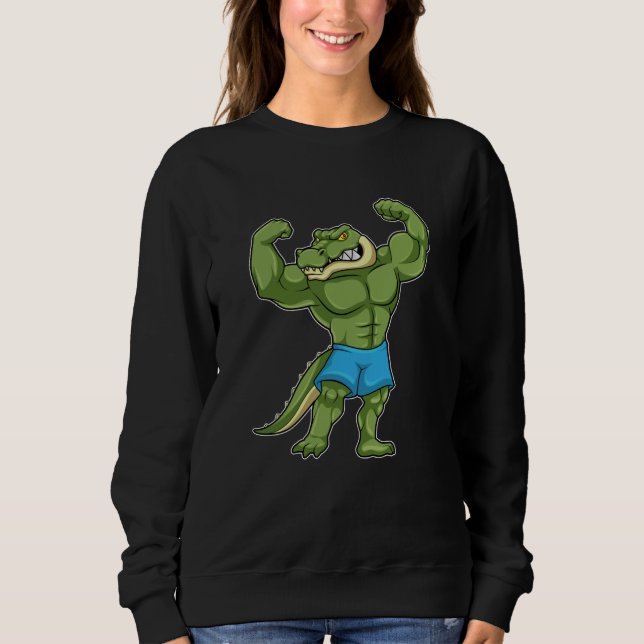 Sweatshirt Crocodile comme Bodybuilder extrême (Devant)
