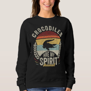 Sweatshirt Crocodile vintage Retro Sont Mon Esprit Animal Cro