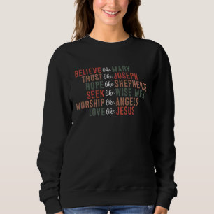 Sweatshirt Crois Comme Mary Christian Religieux basées sur l