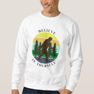 Sweatshirt Crois en toi-même   Vintage Sunset Bigfoot