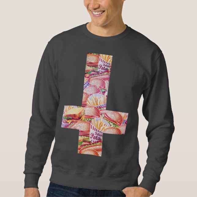 Sweatshirt croisé d'hamburger (Devant)