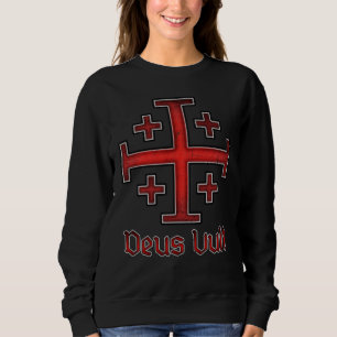 Sweatshirt Croix chrétienne de Templier de Jérusalem Chevalie
