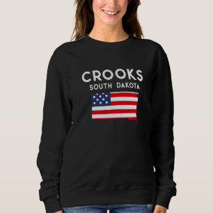 Sweatshirt Crooks Dakota du Sud États-Unis État Amérique Voya