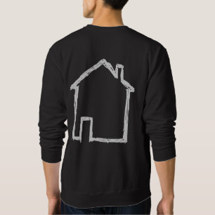 Sweatshirt Croquis de Chambre. Gris et noir