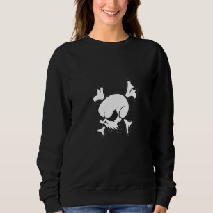 Sweatshirt Crossbones Crâne Et Barbe Classique
