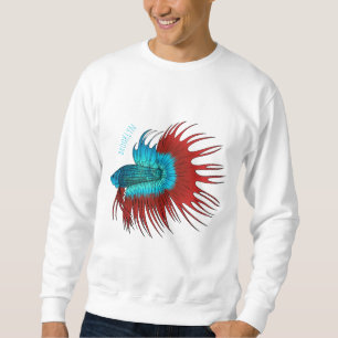 Sweatshirt Crowntail betta fish dessin animé