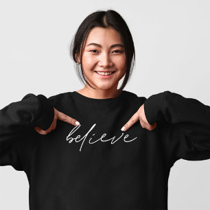 Sweatshirt Croyance Manuscrit Script Motivationnel