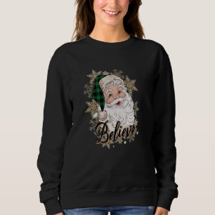 Sweatshirt Croyez le Père Noël Snowflakes Noël