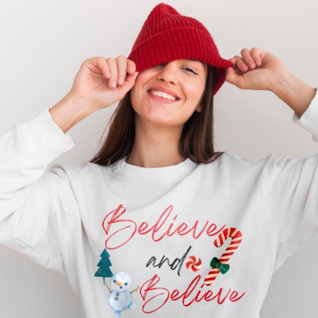 Sweatshirt Croyez que les neiges épousent noël (Créateur téléchargé)