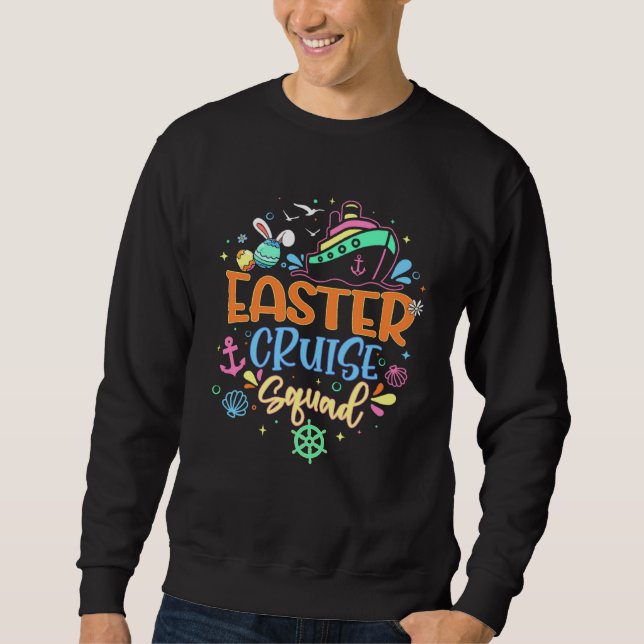 Sweatshirt Cruise 2023 Bunny Eggs Easter DayMatching Men Wome (Devant)