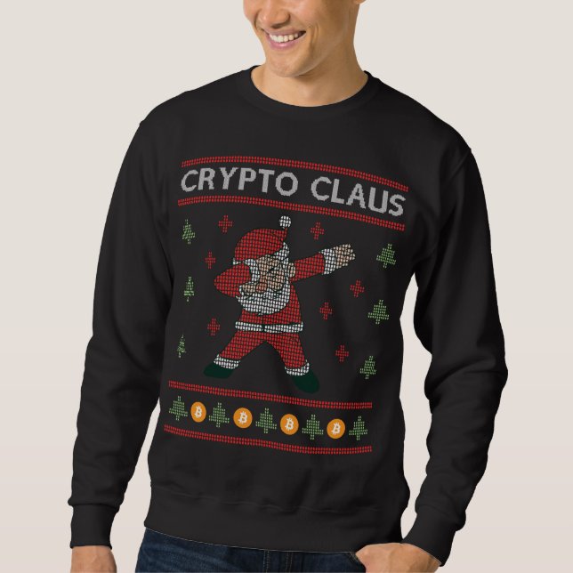 Sweatshirt Crypto Claus Noël Père Noël Cryptomonnaie Investir (Devant)
