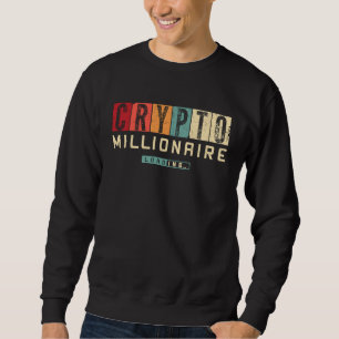 Sweatshirt Crypto Millionaire Chargement Bitcoin Vintage Inve