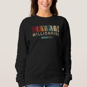 Sweatshirt Crypto Millionaire Chargement Vintage Bitcoin Ethe