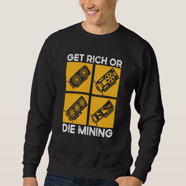 Sweatshirt Crypto Miner Cryptocurrency Blockchain Technology  (Devant)
