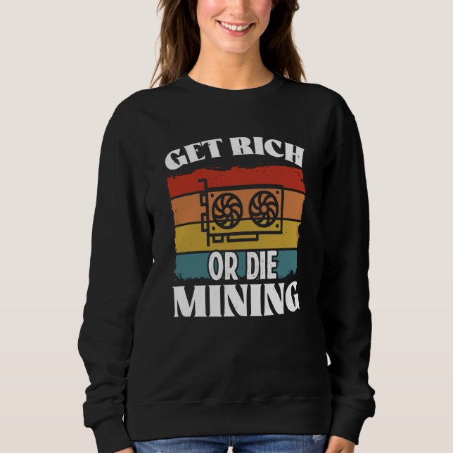 Sweatshirt Crypto Miner Cryptocurrency Blockchain Technology  (Devant)