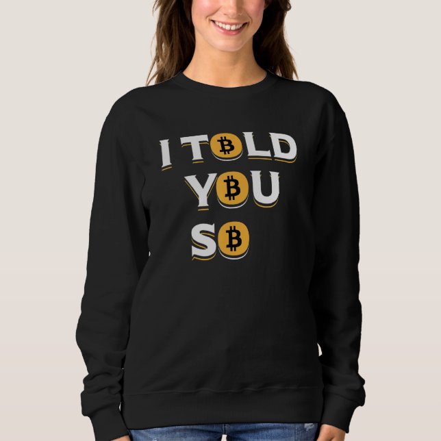 Sweatshirt Cryptocurrency Bitcoin Traders Or Btc  1 (Devant)