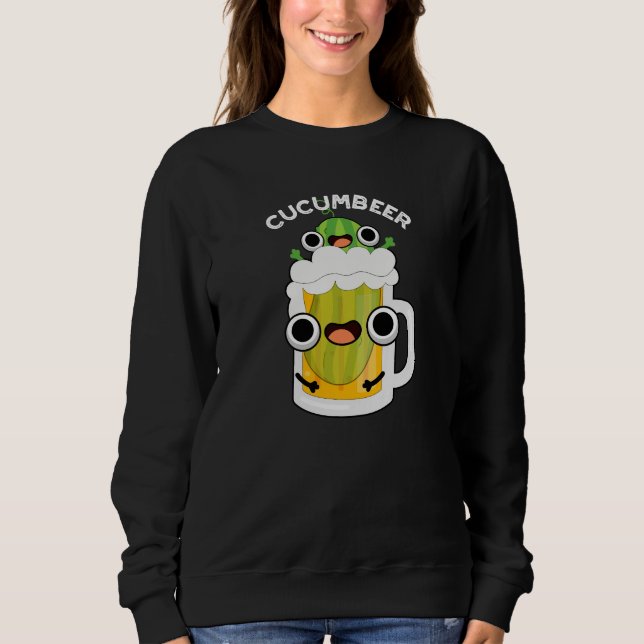Sweatshirt Cucum-beer Funny Beer Pun Dark BG (Devant)