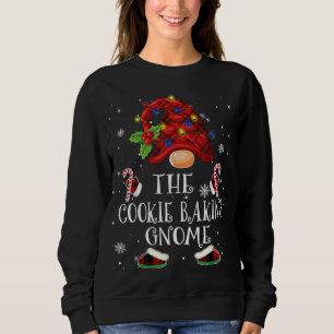 Sweatshirt Cuisine de biscuits Gnome Buffalo Plaid Christmas 