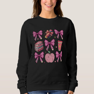 Sweatshirt Cuisine Enseignant Pommes Coquettes Crayon Bow Bac