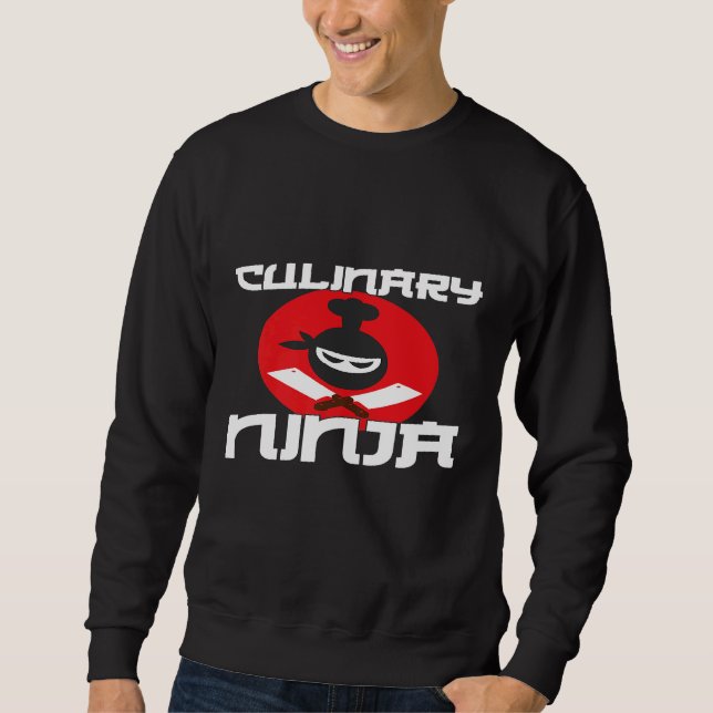 Sweatshirt Cuisine Ninja Culinaire Pour Cuisiniers Et Chefs (Devant)