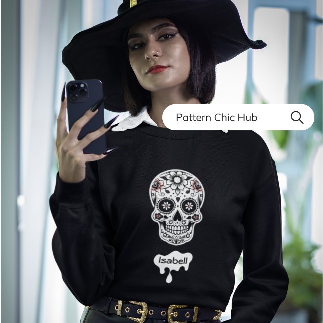 Sweatshirt Cuisine Vacances Sugar Crâne automne hiver Hallowe (Créateur téléchargé)