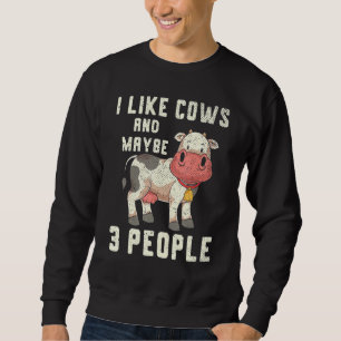 Sweatshirt Cultivateur de la vache mûre agricole ferme animal