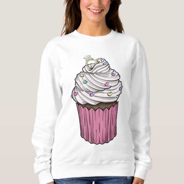 Sweatshirt Cupcake de proposition douce (Devant)