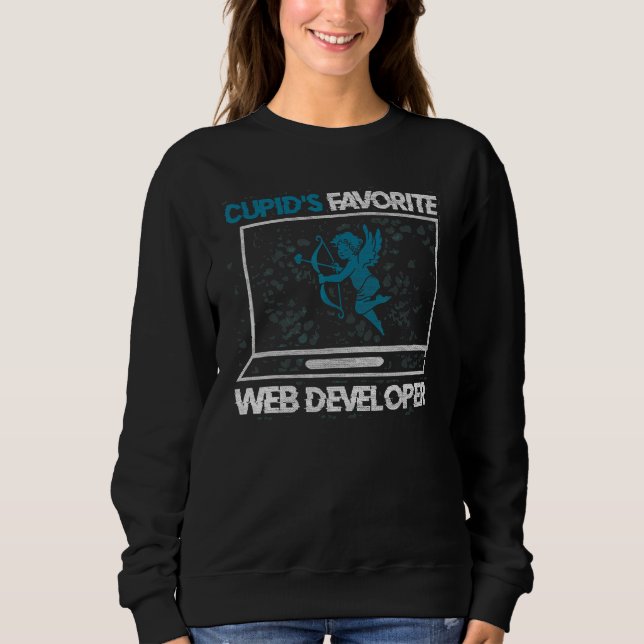 Sweatshirt Cupid s Favorite Web Developer Romance Couple Men  (Devant)