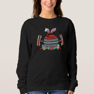 Sweatshirt Curling Broom Bunny Ear Winter Sports de glace Cur