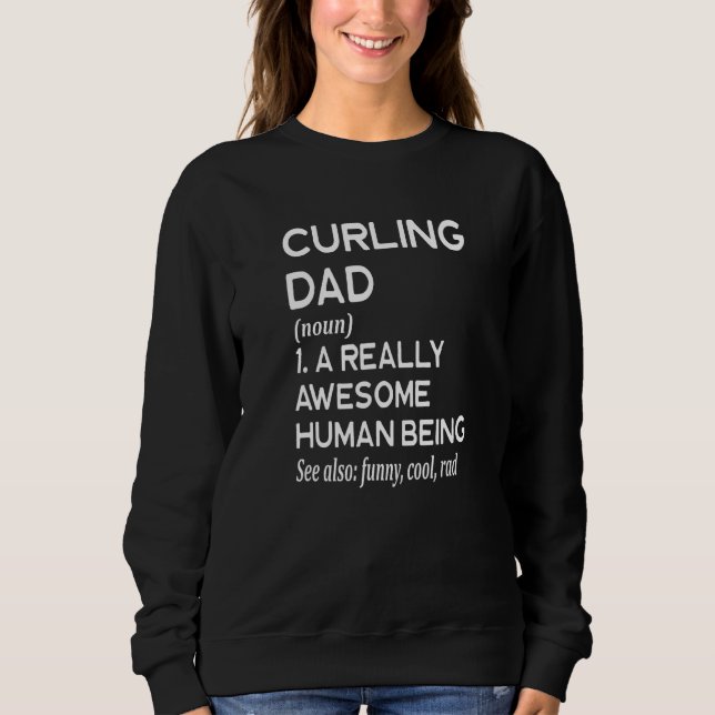 Sweatshirt Curling Dad Definition - Curl Winter Sports (Devant)
