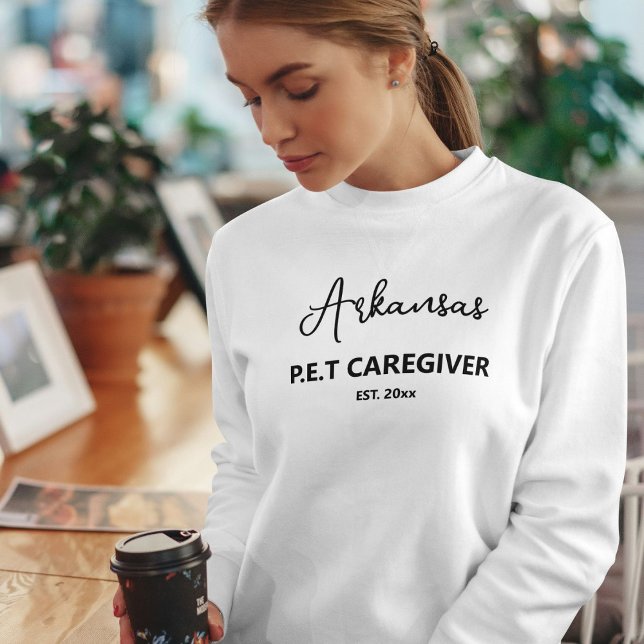 Sweatshirt Custom Cat Lover Script Name City Professional Pet (Créateur téléchargé)
