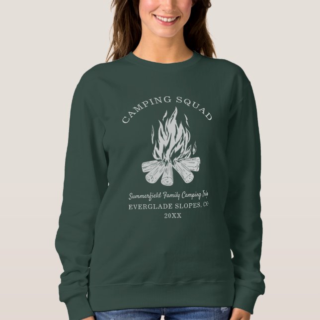 Sweatshirt Custom Family Vacation Campfire Camping Trip (Devant)
