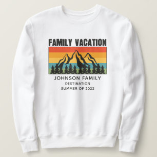 Sweatshirt Custom Family Vacation Mountains Randonnée Camping