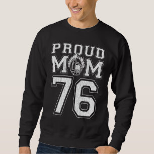 Sweatshirt Custom Fier Football Maman Numéro 76 Pour Football