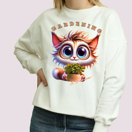 Sweatshirt Custom Gardening est Paw-some Gardening Cat Mom