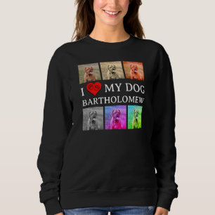 Sweatshirt Custom J'ADORE MON CHIEN Pop Art Amoureux des Anim