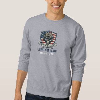 Sweatshirt Custom Name Tactical Skull 250 Years Liberty