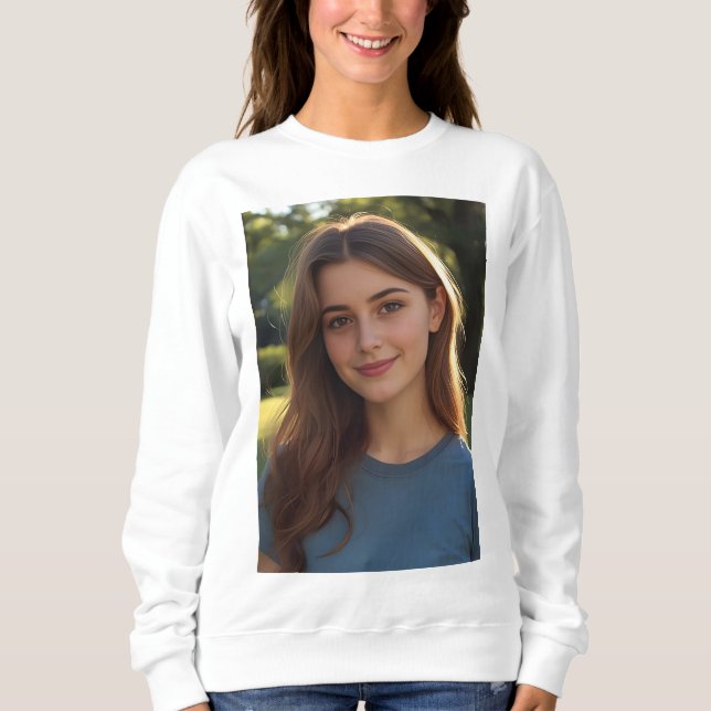 Sweatshirt Customized with two photos (Devant)