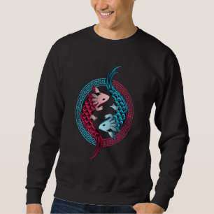 Sweatshirt Cute Axolotl Yin Yang Jeu de peluches Animaux Axol